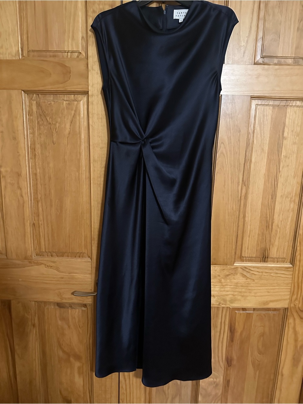 Tanya Taylor Navy Satin Dress